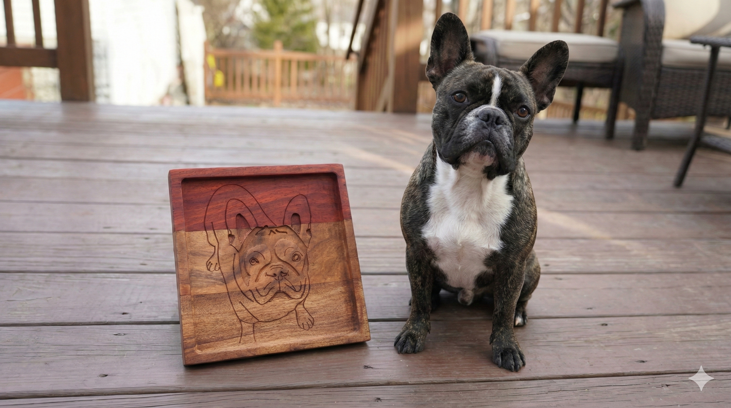 Personalized Wooden Serving Tray: Your Pet