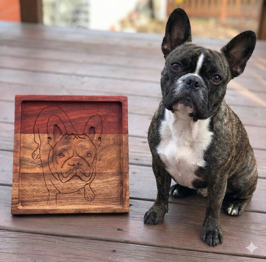 Personalized Wooden Serving Tray: Your Pet