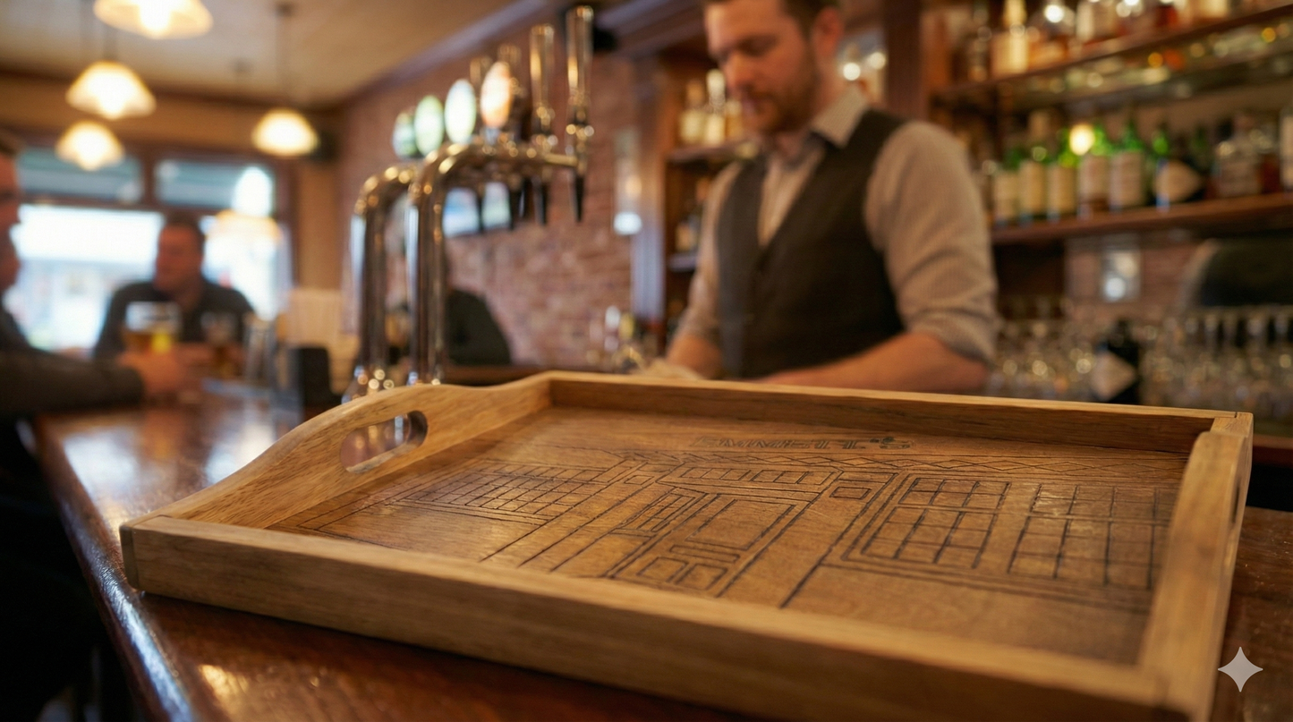Personalized Wooden Serving Tray: Your Photo
